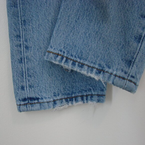 Levi's 501 Original Jeans Ankle Distressed Light Wash Button Front 25 - Picture 7 of 13